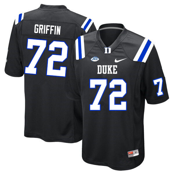 Men #72 Jack Griffin Duke Blue Devils College Football Jerseys Sale-Black